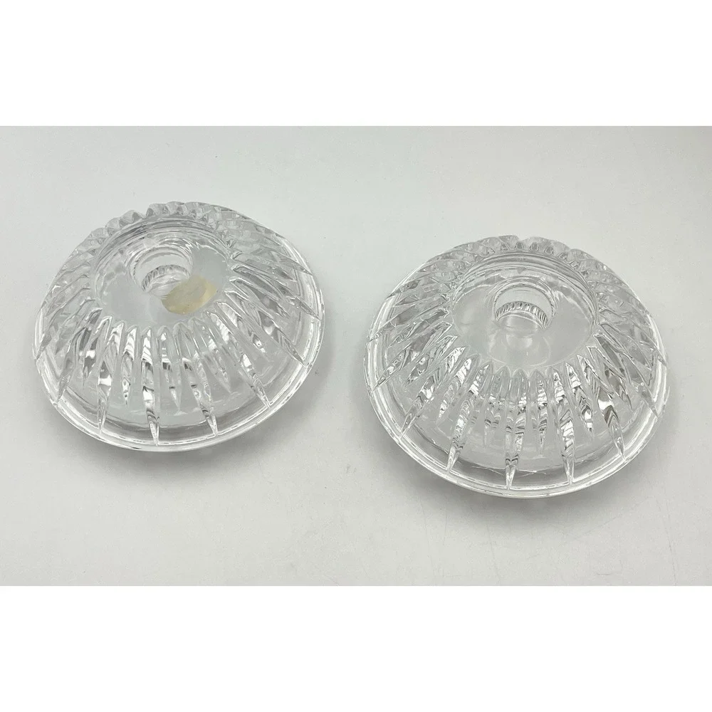 Vintage 1984 Princess House Highlights Lead Crystal‎ Candle Holders Set Of 2 Box